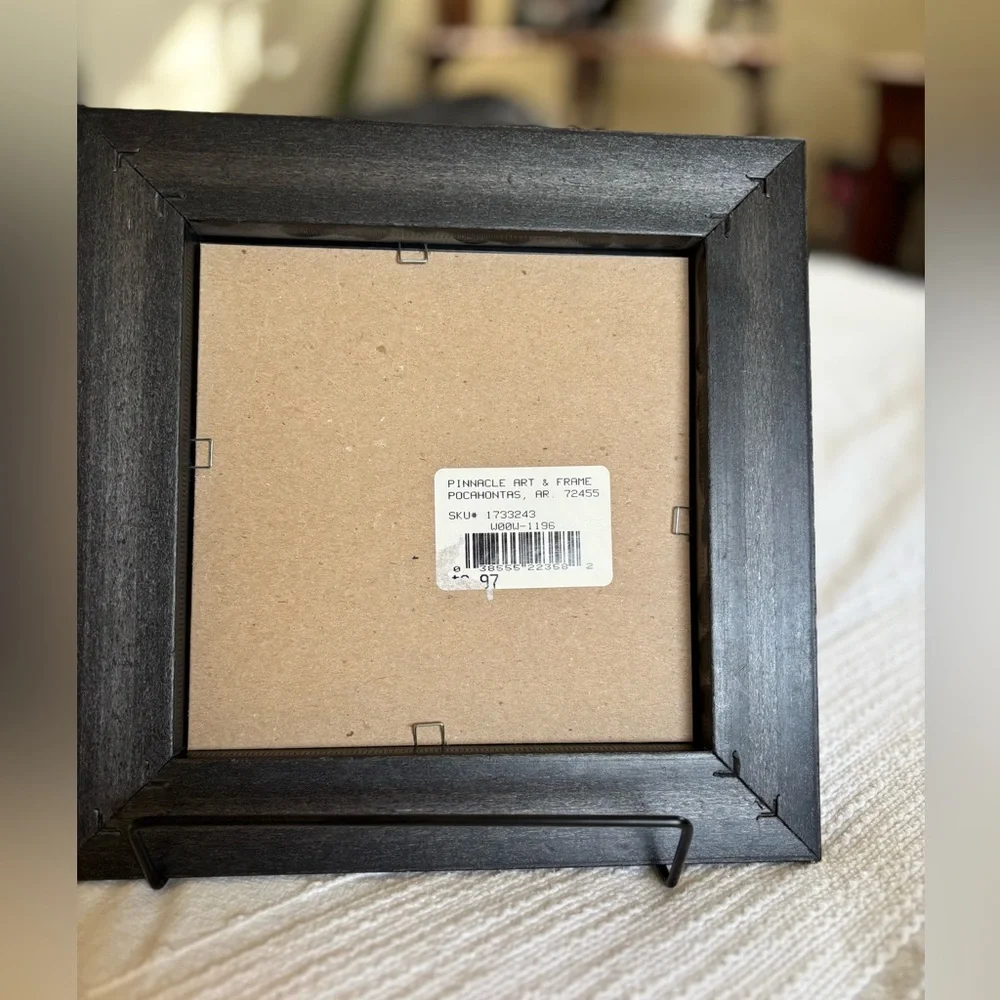 Decorative mirror with wood frame 9x9